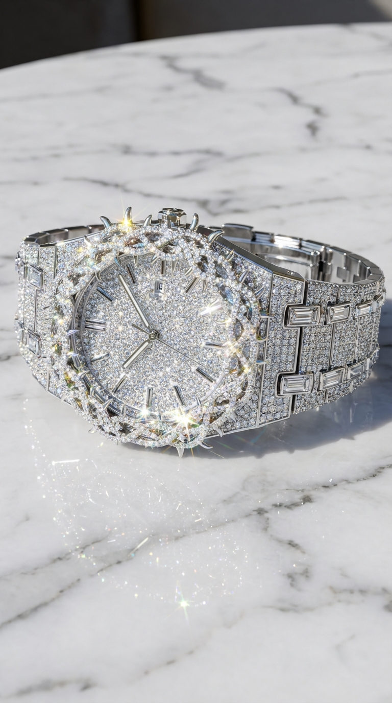 SPIRIT ICE | Iced Out Crown of Thrones Uhr 
