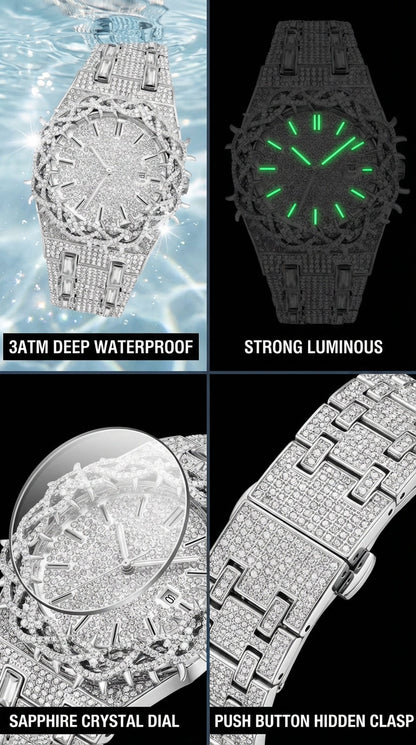 SPIRIT ICE | Iced Out Crown of Thrones Uhr 