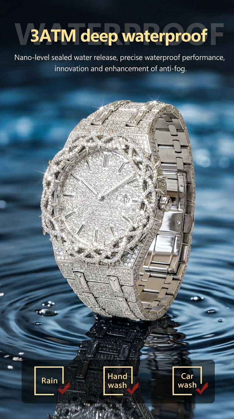 SPIRIT ICE | Iced Out Crown of Thrones Uhr 